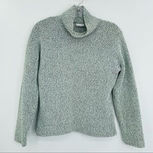 Habitat‎ Cotton texture knit mock neck sweater boxy women's size Small